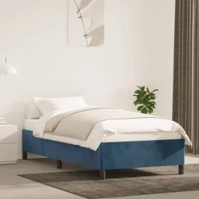 Blue velvet bed frame 90x190 cm by vidaXL, Beds and slatted bases - Ref: Foro24-347298, Price: 86,87 €, Discount: %