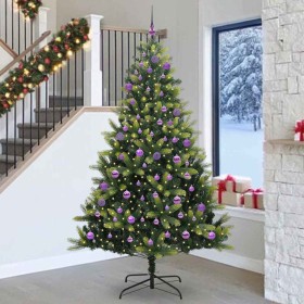 Árbol de Navidad Artificial Plegable 300 LEDs Verde 240 cm en Decoración Festiva y Estacional | Comprar online en Foru.es