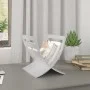 Weißer stehender Zeitschriftenständer aus Holz von vidaXL, Zeitschriftenständer - Ref: Foro24-241219, Preis: 28,22 €, Rabatt: %