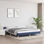 Estructura de cama con cabecero de tela azul 180x200 cm de vidaXL, Camas y somieres - Ref: Foro24-347437, Precio: 127,20 €, D...