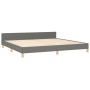 Estructura de cama con cabecero tela gris oscuro 200x200 cm de vidaXL, Camas y somieres - Ref: Foro24-347440, Precio: 135,25 ...