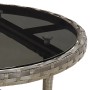Mesita y sillas jardín 5 pzas y cojines ratán sintético gris de vidaXL, Conjuntos de jardín - Ref: Foro24-3187425, Precio: 37...