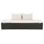 Cama de jardín 195x60 cm ratán sintético negro de vidaXL, Camas para exteriores - Ref: Foro24-43953, Precio: 223,46 €, Descue...