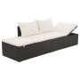Cama de jardín 195x60 cm ratán sintético negro de vidaXL, Camas para exteriores - Ref: Foro24-43953, Precio: 226,56 €, Descue...