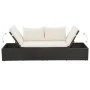 Cama de jardín 195x60 cm ratán sintético negro de vidaXL, Camas para exteriores - Ref: Foro24-43953, Precio: 223,46 €, Descue...