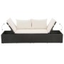 Cama de jardín 195x60 cm ratán sintético negro de vidaXL, Camas para exteriores - Ref: Foro24-43953, Precio: 226,56 €, Descue...