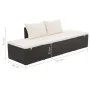 Cama de jardín 195x60 cm ratán sintético negro de vidaXL, Camas para exteriores - Ref: Foro24-43953, Precio: 223,46 €, Descue...