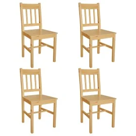 Sillas de comedor 4 unidades madera de pino de vidaXL, Sillas de comedor - Ref: Foro24-241515, Precio: 234,06 €, Descuento: %