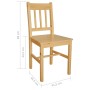 Sillas de comedor 4 unidades madera de pino de vidaXL, Sillas de comedor - Ref: Foro24-241515, Precio: 239,47 €, Descuento: %