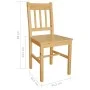 Sillas de comedor 4 unidades madera de pino de vidaXL, Sillas de comedor - Ref: Foro24-241515, Precio: 234,06 €, Descuento: %