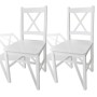 Sillas de comedor 2 unidades madera de pino blancas de vidaXL, Sillas de comedor - Ref: Foro24-241510, Precio: 100,43 €, Desc...