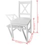 Sillas de comedor 2 unidades madera de pino blancas de vidaXL, Sillas de comedor - Ref: Foro24-241510, Precio: 100,43 €, Desc...