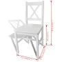 Sillas de comedor 2 unidades madera de pino blancas de vidaXL, Sillas de comedor - Ref: Foro24-241510, Precio: 98,82 €, Descu...