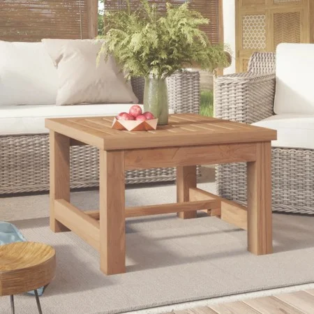 Mesa de centro madera maciza de teca 45x45x30 cm de vidaXL, Mesas de centro - Ref: Foro24-340751, Precio: 67,61 €, Descuento: %