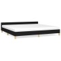 Estructura de cama con cabecero de tela negro 200x200 cm de vidaXL, Camas y somieres - Ref: Foro24-347441, Precio: 164,46 €, ...