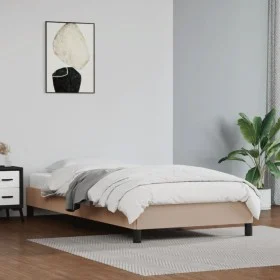 Estructura de cama cuero sintético color capuchino 90x190 cm de vidaXL, Camas y somieres - Ref: Foro24-346879, Precio: 76,65 ...
