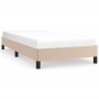 Estructura de cama cuero sintético color capuchino 90x190 cm de vidaXL, Camas y somieres - Ref: Foro24-346879, Precio: 77,65 ...