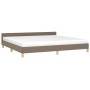 Estructura de cama con cabecero de tela gris taupe 200x200 cm de vidaXL, Camas y somieres - Ref: Foro24-347443, Precio: 136,7...