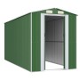 Cobertizo de jardín acero galvanizado verde 192x440x223 cm de vidaXL, Cobertizos - Ref: Foro24-3147430, Precio: 670,04 €, Des...