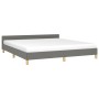 Estructura de cama con cabecero tela gris oscuro 180x200 cm de vidaXL, Camas y somieres - Ref: Foro24-347432, Precio: 130,89 ...