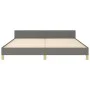 Estructura de cama con cabecero tela gris oscuro 180x200 cm de vidaXL, Camas y somieres - Ref: Foro24-347432, Precio: 128,65 ...