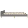 Estructura de cama con cabecero tela gris oscuro 180x200 cm de vidaXL, Camas y somieres - Ref: Foro24-347432, Precio: 128,65 ...