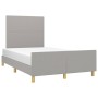 Estructura de cama con cabecero de tela gris claro 120x200 cm de vidaXL, Camas y somieres - Ref: Foro24-3124879, Precio: 168,...