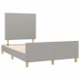 Estructura de cama con cabecero de tela gris claro 120x200 cm de vidaXL, Camas y somieres - Ref: Foro24-3124879, Precio: 168,...