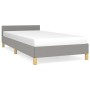 Estructura de cama con cabecero de tela gris claro 100x200 cm de vidaXL, Camas y somieres - Ref: Foro24-347391, Precio: 83,83...