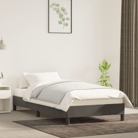 Estructura de cama de terciopelo gris oscuro 80x200 cm de vidaXL, Camas y somieres - Ref: Foro24-346941, Precio: 80,13 €, Des...