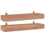Estantes de pared 2 unidades madera maciza de teca 60x15x4 cm de vidaXL, Estantes y estanterías - Ref: Foro24-340755, Precio:...