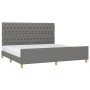 Estructura de cama con cabecero tela gris oscuro 200x200 cm de vidaXL, Camas y somieres - Ref: Foro24-3125325, Precio: 255,81...