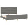 Estructura de cama con cabecero tela gris oscuro 200x200 cm de vidaXL, Camas y somieres - Ref: Foro24-3125325, Precio: 255,81...