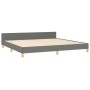 Estructura de cama con cabecero tela gris oscuro 200x200 cm de vidaXL, Camas y somieres - Ref: Foro24-3125325, Precio: 255,81...