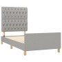 Estructura de cama con cabecero de tela gris claro 90x200 cm de vidaXL, Camas y somieres - Ref: Foro24-3125268, Precio: 140,1...