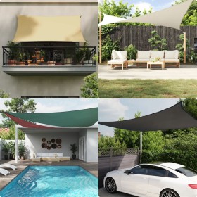 Toldo de vela triangular tela Oxford naranja 5x5x5 m en Sombrillas | Comprar online en Foru.es