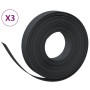 Borduras de jardín 3 uds polietileno negro 10 m 10 cm de vidaXL, Ribetes y bordes para jardín - Ref: Foro24-3155433, Precio: ...