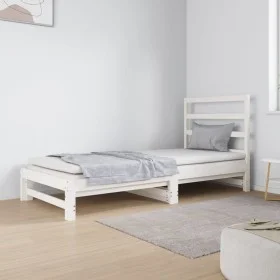 Removable sofa bed solid white pine wood 2x(90x190) cm by vidaXL, Beds and slatted bases - Ref: Foro24-3124748, Price: 164,72...