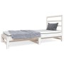 Sofá cama extraíble madera maciza de pino blanco 2x(90x190) cm de vidaXL, Camas y somieres - Ref: Foro24-3124748, Precio: 167...