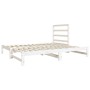 Sofá cama extraíble madera maciza de pino blanco 2x(90x190) cm de vidaXL, Camas y somieres - Ref: Foro24-3124748, Precio: 167...