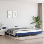 Estructura de cama con cabecero de tela azul 200x200 cm de vidaXL, Camas y somieres - Ref: Foro24-347445, Precio: 121,30 €, D...
