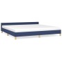 Estructura de cama con cabecero de tela azul 200x200 cm de vidaXL, Camas y somieres - Ref: Foro24-347445, Precio: 121,30 €, D...
