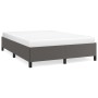 Estructura de cama de cuero sintético gris 140x200 cm de vidaXL, Camas y somieres - Ref: Foro24-347255, Precio: 104,67 €, Des...