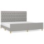 Estructura de cama con cabecero de tela gris claro 200x200 cm de vidaXL, Camas y somieres - Ref: Foro24-3125324, Precio: 242,...