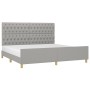 Estructura de cama con cabecero de tela gris claro 200x200 cm de vidaXL, Camas y somieres - Ref: Foro24-3125324, Precio: 242,...