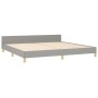 Estructura de cama con cabecero de tela gris claro 200x200 cm de vidaXL, Camas y somieres - Ref: Foro24-3125324, Precio: 242,...