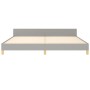 Estructura de cama con cabecero de tela gris claro 200x200 cm de vidaXL, Camas y somieres - Ref: Foro24-3125324, Precio: 242,...