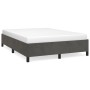 Estructura de cama de terciopelo gris oscuro 140x190 cm de vidaXL, Camas y somieres - Ref: Foro24-347319, Precio: 121,68 €, D...