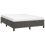 Estructura de cama de terciopelo gris oscuro 140x190 cm de vidaXL, Camas y somieres - Ref: Foro24-347319, Precio: 121,68 €, D...