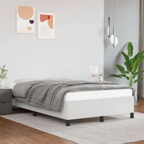 White synthetic leather bed frame 120x200 cm by vidaXL, Beds and slatted bases - Ref: Foro24-347240, Price: 100,99 €, Discoun...